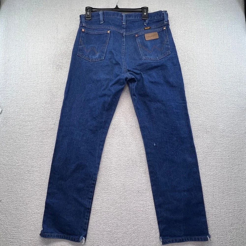 Wrangler‎ 13MWZ Cowboy Cut Jeans Men's 35x32 Blue Denim Original Fit Zipper Leg